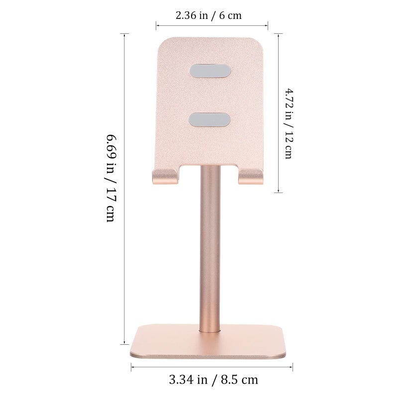 Gold Metal Adjustable Phone Tablet Stand Height Lift Stable Desktop Holder - Image 3