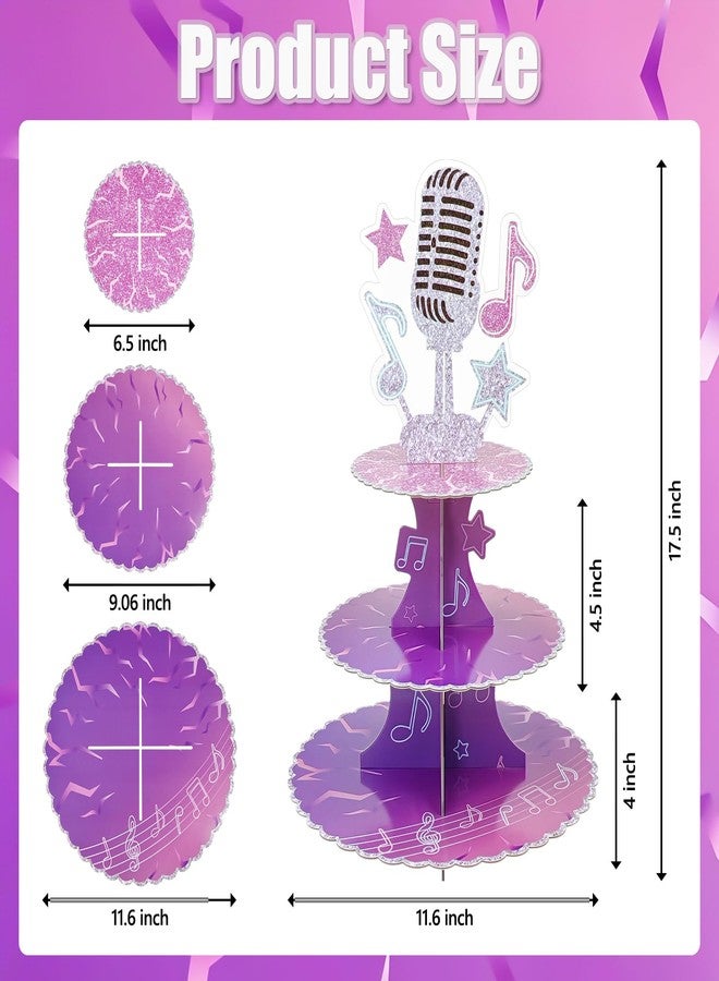 DAECHAO Kpop Cupcake Toppers Cake Stand, Kpop Birthday Decorations, Kpop Cake Topper, 3 Tier Cupcake Stand Demon Movie Cupcake Holder, K Pop Fans Theme Dessert Tray Cupcake Tower for Birthday Party Decoration - Image 2