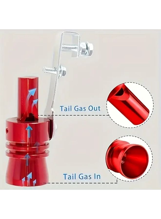 Red 1 Turbo Exhaust Whistle With Safety Mounting Bracket L Model for Cars - Image 5