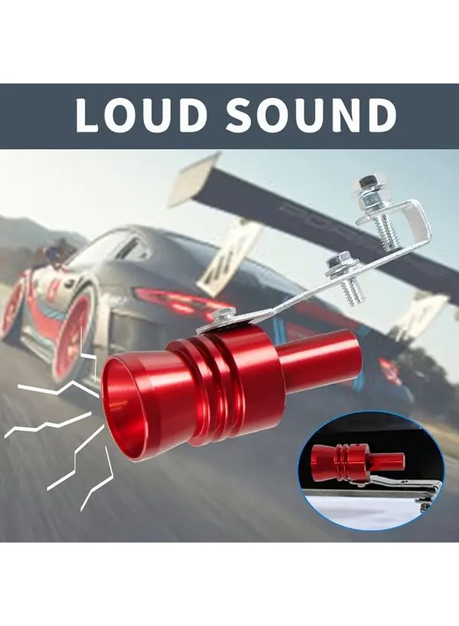 Red 1 Turbo Exhaust Whistle With Safety Mounting Bracket L Model for Cars - Image 3