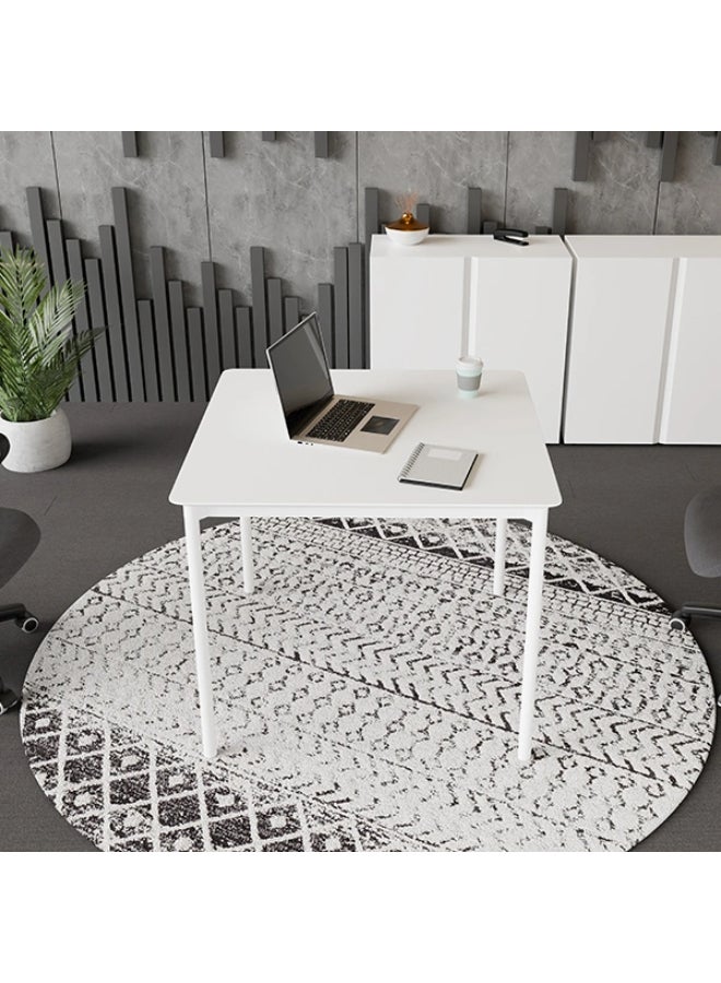 NEO FRONT FURNITURE Square Meeting Table – White MDF Top with Metal Legs, Compact Conference Table for Office, Home, or Study Room (90 x 90 x 75 cm) HPFS-00504 - Image 2