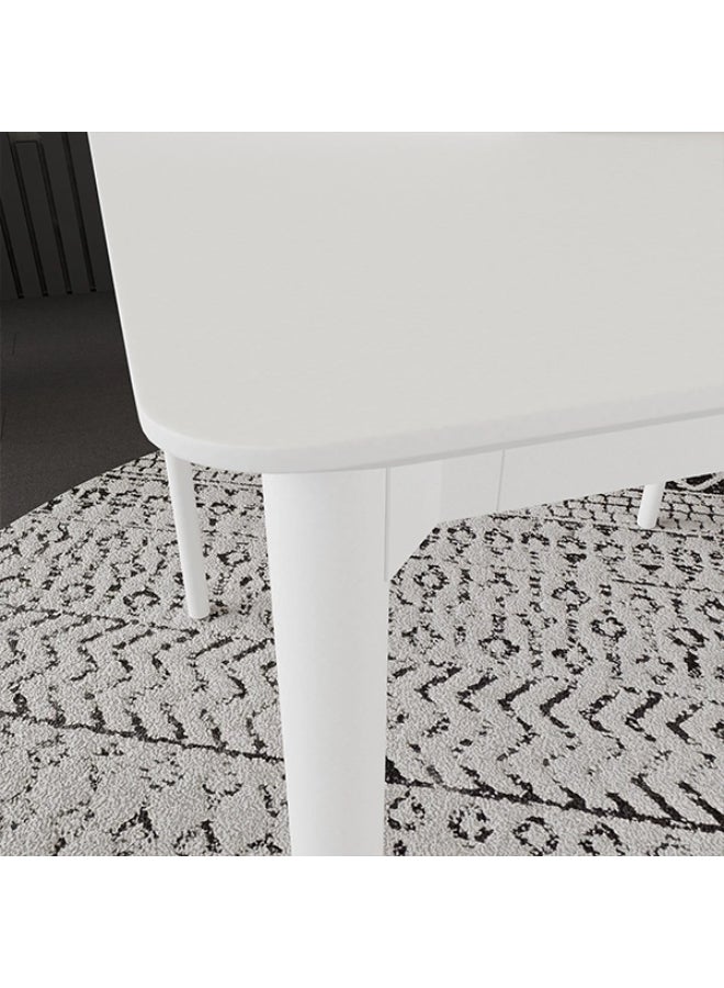 NEO FRONT FURNITURE Square Meeting Table – White MDF Top with Metal Legs, Compact Conference Table for Office, Home, or Study Room (90 x 90 x 75 cm) HPFS-00504 - Image 4