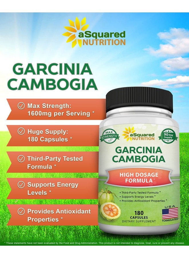 أسكويرد نيوتريشن aSquared Nutrition Garcinia Cambogia 1600mg-180 Capsules-Natural Pure Extract Pills for Brain Health- Standardized Ultra HCA & Garcinia Cambogia Supplement Alternative to Gummies, Drops, Tea & Powder - Image 2
