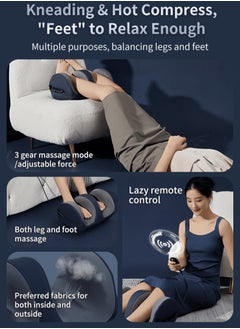 ABJ Electric Foot Massager Machine with Heat and Remote Control, Adjustable Calf and Deep Tissue Shiatsu Massage, Pain Relief for Plantar Fasciitis, Improves Circulatory Flow  - Image 3