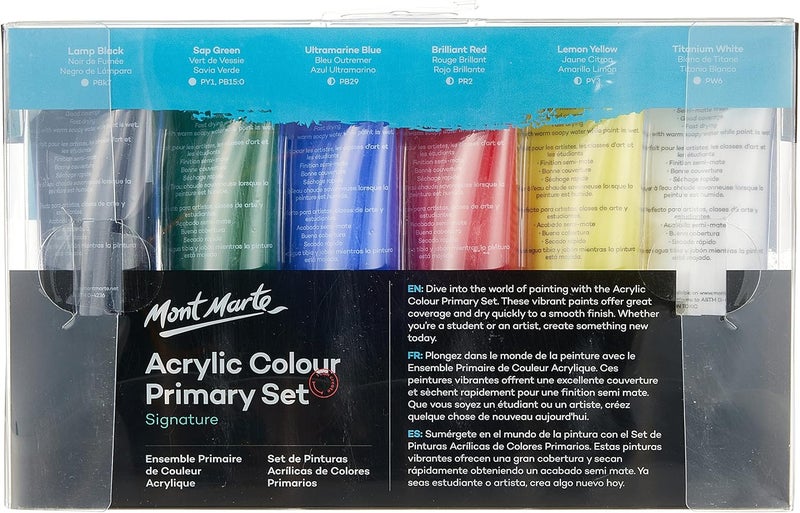 Mont Marte Acrylic Color Paint 6-Pieces Set 50 ml - Image 3