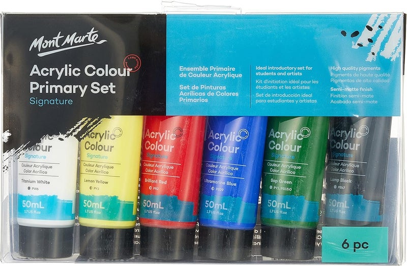 Mont Marte Acrylic Color Paint 6-Pieces Set 50 ml - Image 2