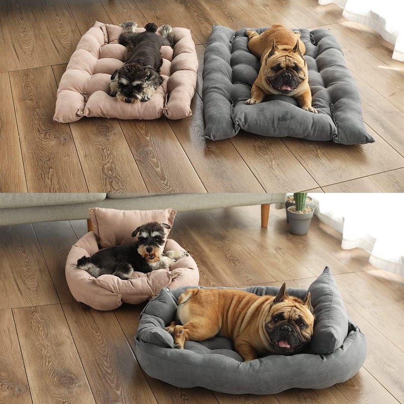 Neostyle 3 in 1 Dog Bed Pet Bed Kennel,Dog Bed Dog Sofa Multifunctional Deformation Pet Nest Comfortable Dog Cushion,One Pad for Three Uses Sofa Cushion (L, Grey) - Image 3