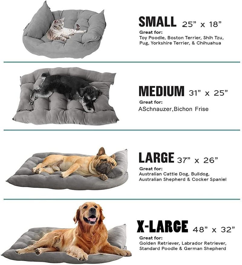 Neostyle 3 in 1 Dog Bed Pet Bed Kennel,Dog Bed Dog Sofa Multifunctional Deformation Pet Nest Comfortable Dog Cushion,One Pad for Three Uses Sofa Cushion (L, Grey) - Image 4