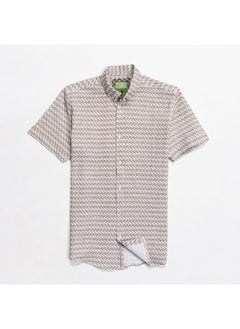 Brown half sleeve shirt