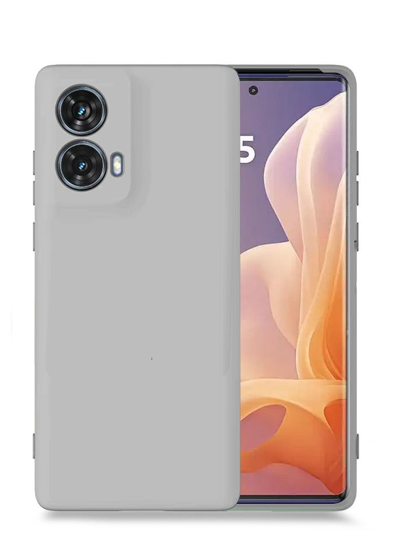 Wtech Motorola Moto G85 / Motorola Edge 50 Fusion / Motorola S50 Neo 5G 2024 Premium Liquid Silicone Case Cover - Grey - Image 1