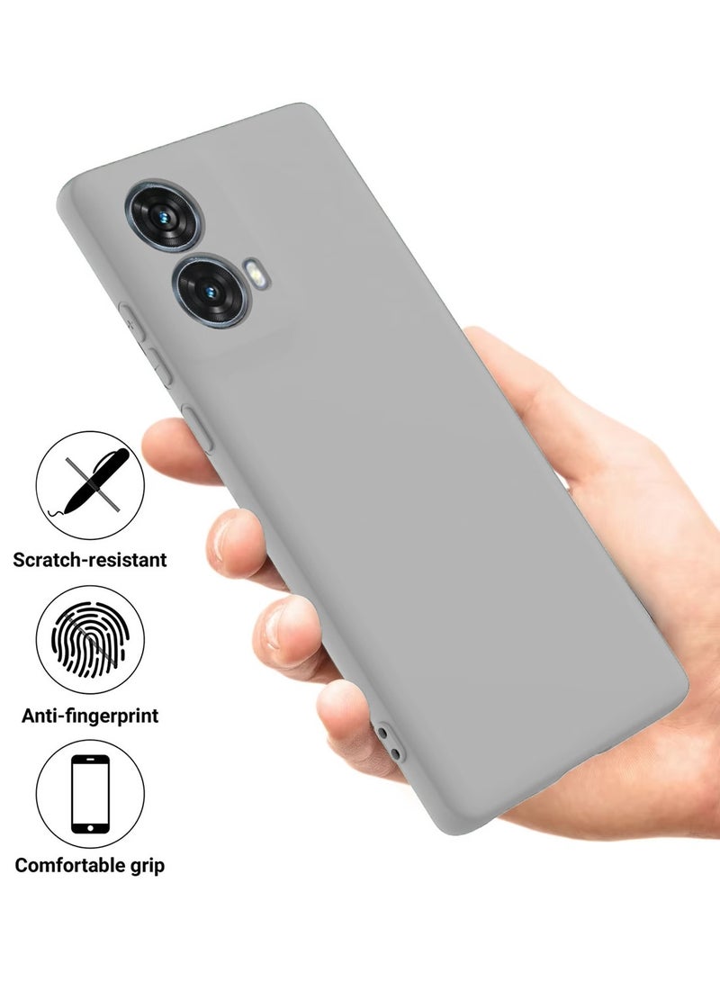 Wtech Motorola Moto G85 / Motorola Edge 50 Fusion / Motorola S50 Neo 5G 2024 Premium Liquid Silicone Case Cover - Grey - Image 2