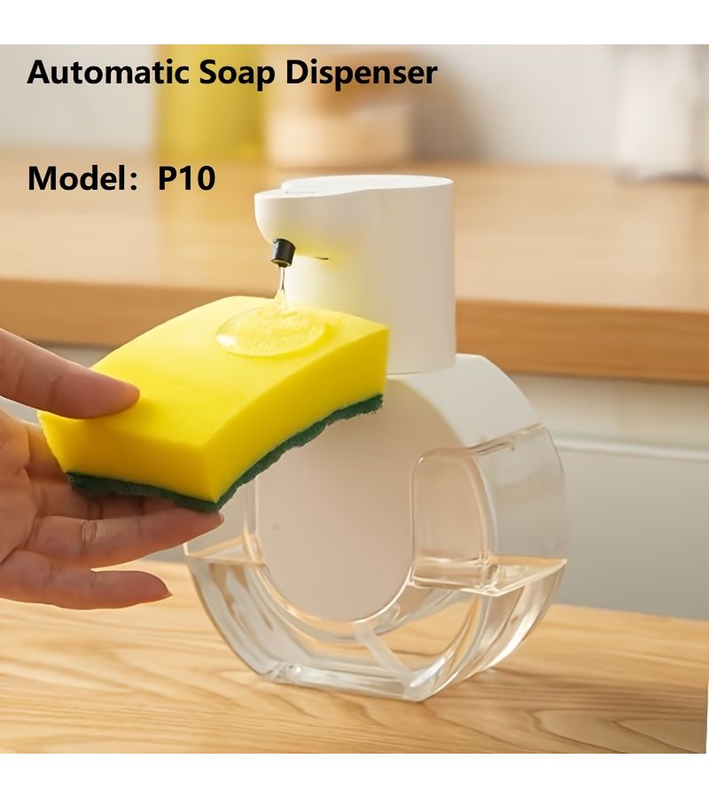 USB Rechargeable Wall Mount Foaming Soap Dispenser 16.91 Oz Black Kitchen Bathroom - Image 2