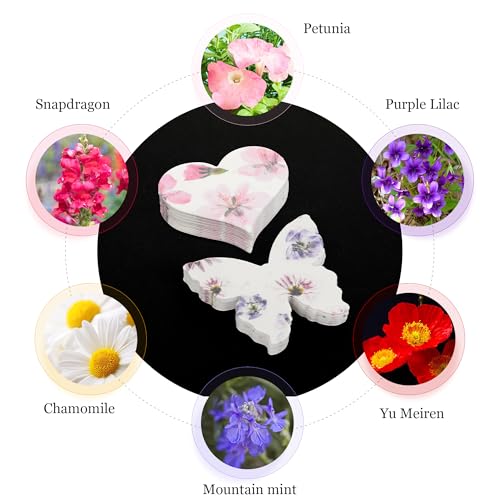 BuggyBeds 48PCS Plantable Seed Paper Hearts & Butterflies – Wildflower Embedded Paper, Unique Gifts for Mothers, Garden Lovers, Weddings, Bridal Showers, Birthdays & Special Celebrations - Image 4
