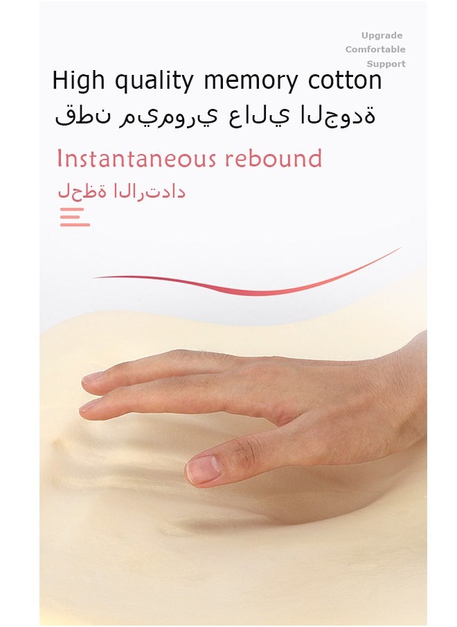 MLADEN وسادة ظهر السيارة لدعم أسفل الظهر ومجموعة وسادة رقبة السيارة من إسفنج الذاكرة وسادة مقعد مريحة لدعم أسفل الظهر ومسند رأس عنق الرحم مع حزام قابل للتعديل  - Image 5