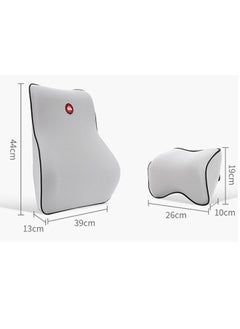 MLADEN Car Back Cushion Lumbar Support and Car Neck Pillow Kit Memory Foam Ergonomic Seat Cushion for Lower Back Support Cervical Headrest with Adjustable Strap  - Image 2