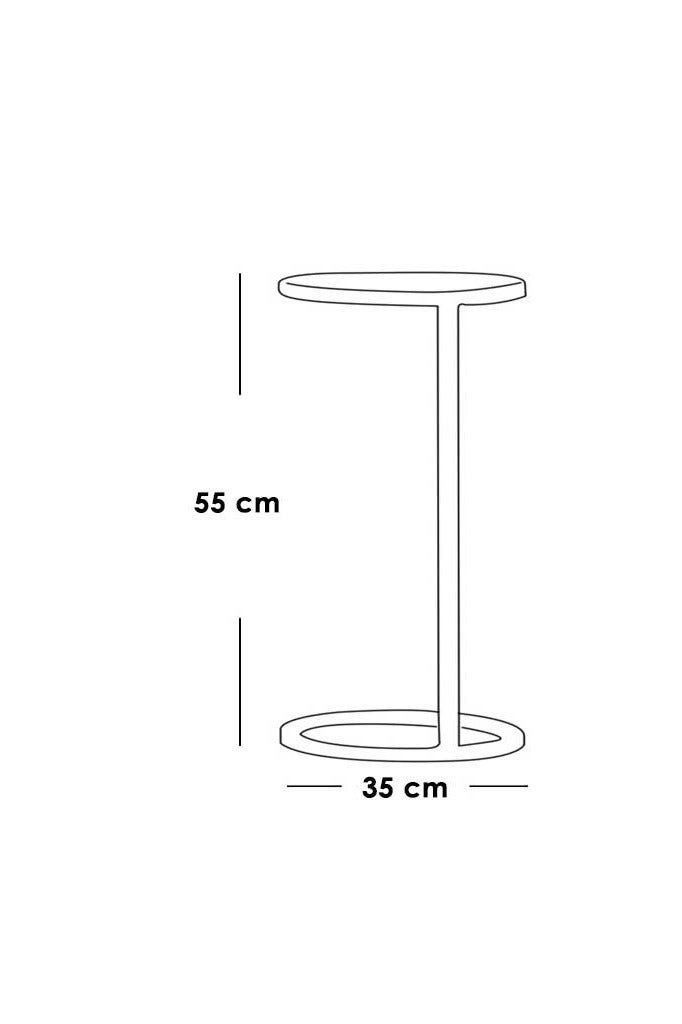 Generic Side table 35 x 55 cm - white  - Image 2