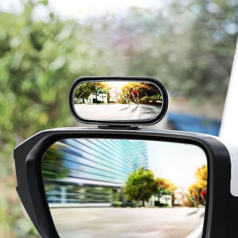 SYOSI Blind Spot Car Rearview Mirror, SYOSI, Rectangular Blind Spot HD Glass Car Rearview Mirror, Adjustable Wide Angle Rear View Mirror for Cars Trucks SUV, 2 Pieces - Image 2