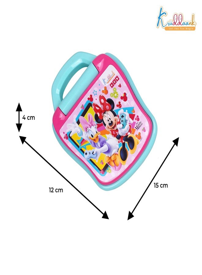 Kriiddaank Minnie Mouse Educational Laptop for Kids-Pink Learning Toy with Screen, Music, A-Z Alphabets & 1-10 Numbers Recognition,26 English Words Pronunciation - Safe Preschool Toy for 3+ Year Girls - Image 3