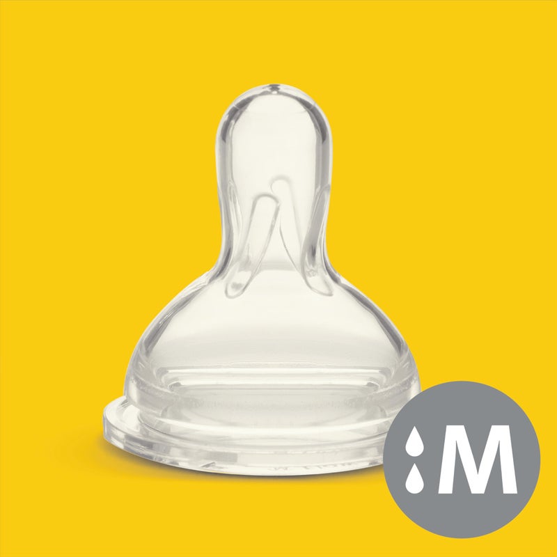 Medela Medium Flow Spare Nipples with Wide Base, 3 Pack, Compatible with Medela Storage Bottles, Made Without BPA - Image 2