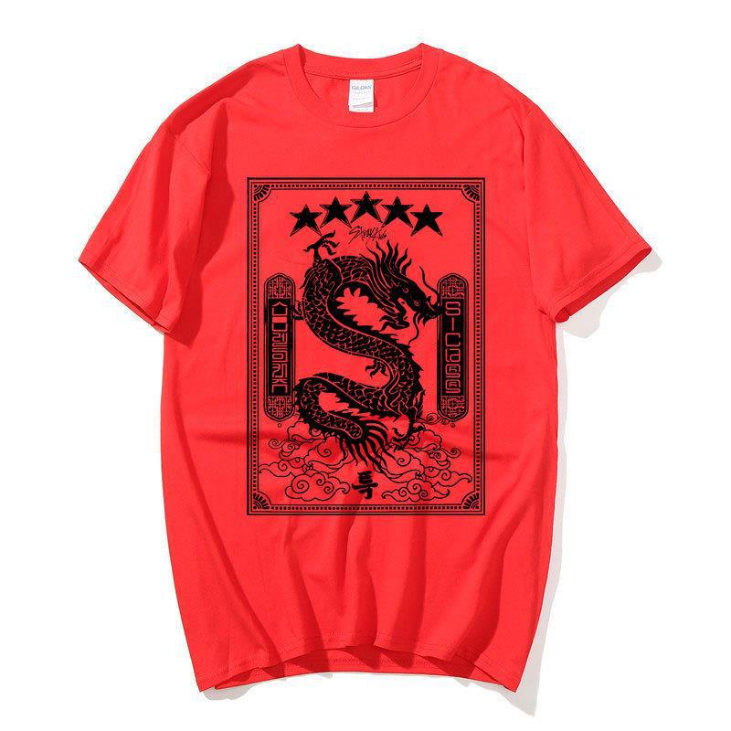 Aid combination stray kids around Harajuku printed fashion mens and womens T-shirt jacket short sleeve in stock wholesale Grey 1  - Image 5