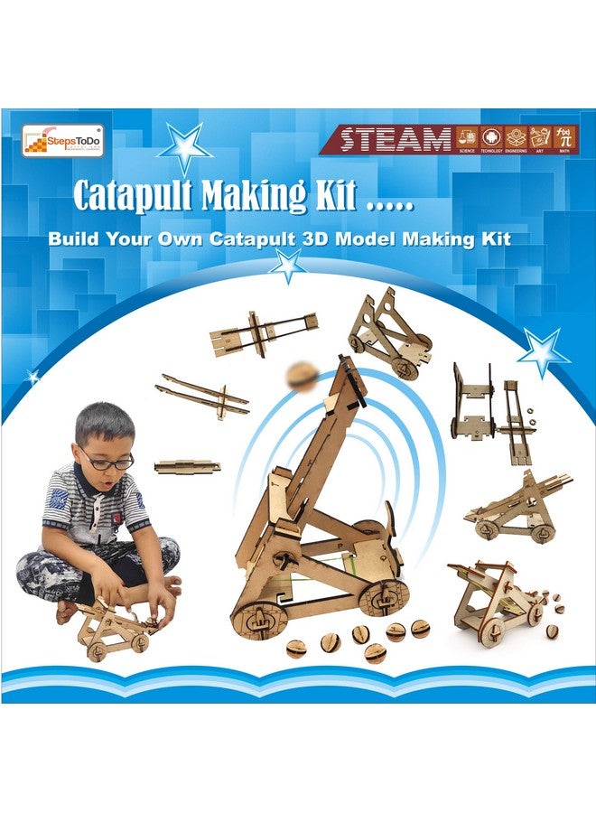 StepsToDo Catapult Making Kit | DIY STEM Model Kit | Make Your Own Catapult | Hands on Learning Toy - Image 1