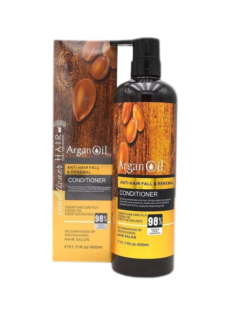 Argan Oil from Morocco & Protein Anti Hair Fall & Revitalizer Conditioner 900ml – 99% Repair Formula | Sulfate, Sodium & Mineral Oil Free Nourishing Hair Regrowth Treatment for Men & Women - Image 1