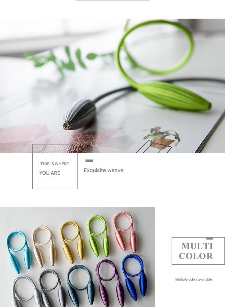 Curtain Straps, One Pair Set, No Need For Punching, Curtain Storage Rope, Twisting And Twisting, Music Binding Rope Strap - Image 2