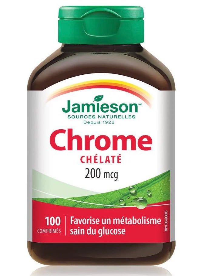 JAMIESON CHROMIUM 200 MCG 100 TABLETS - Image 3