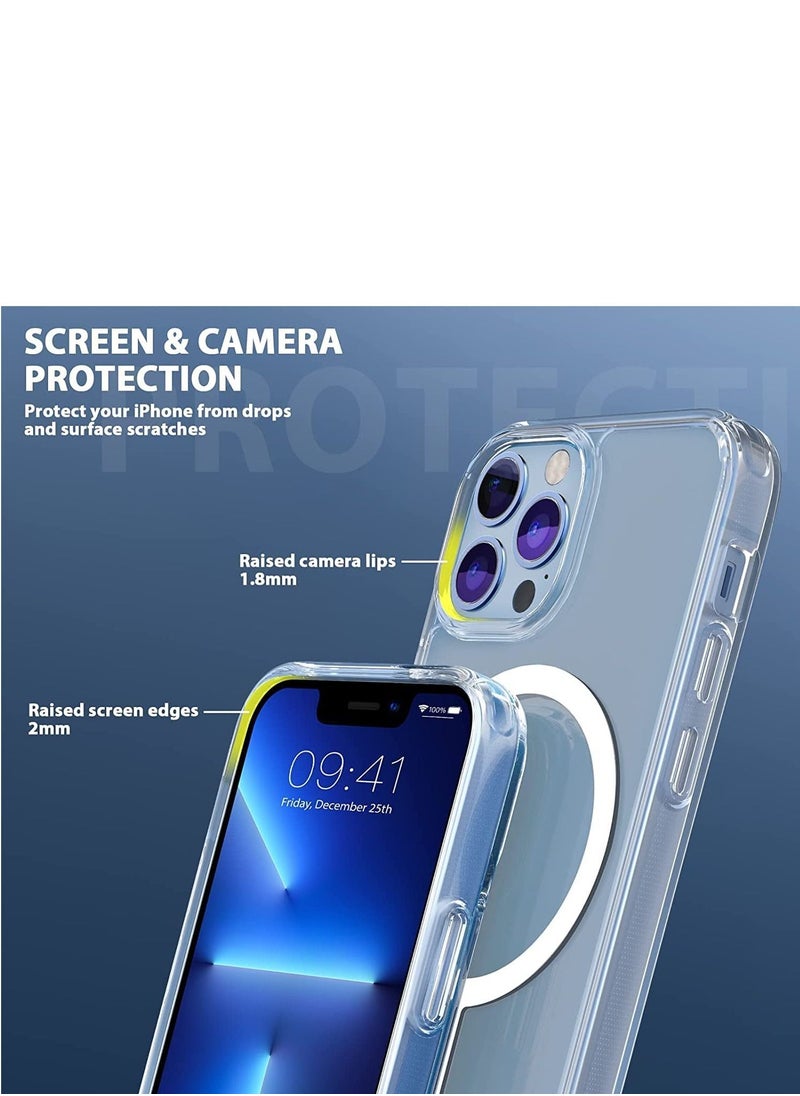 BORTONY - iPhone 14 Pro Case Compatible with Magsafe Charging and Accessories Clear Magnetic Back Cover for Apple iPhone 14 Pro 6.1 Inch - Image 1