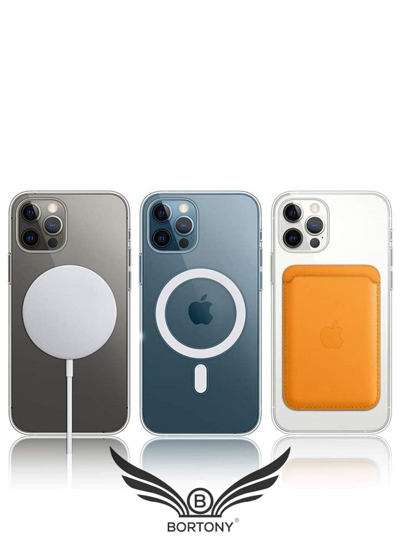 BORTONY - iPhone 14 Pro Case Compatible with Magsafe Charging and Accessories Clear Magnetic Back Cover for Apple iPhone 14 Pro 6.1 Inch - Image 1