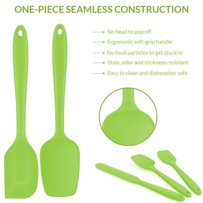 Ramkuwar Spatula Set 5pcs 446F Heat Resistant Baking Spatula and Basting Brush Heat Resistant and Non Stick Cookware Cooking - Image 3