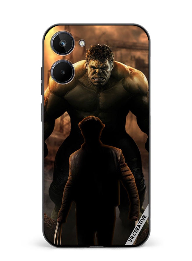 VR CREATIVE Protective Case Cover For Realme 10 Hulk Vs Xman Design Multicolour - Image 1