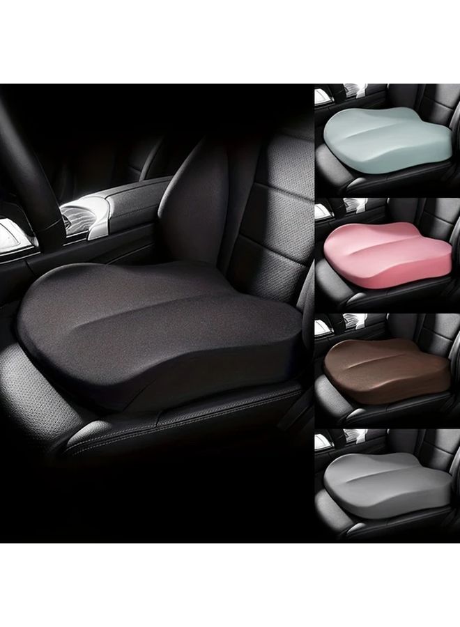 Ergonomic Car Seat Cushion Coffee Color Height Boosting Design All Season Comfort Breathable Perforated Surface Non Slip Base Fit for Most Vehicles Contoured Shape Durable Construction Long Distance Drivers High Quality Padding - Image 1