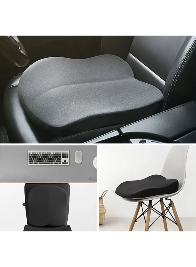 Ergonomic Car Seat Cushion Coffee Color Height Boosting Design All Season Comfort Breathable Perforated Surface Non Slip Base Fit for Most Vehicles Contoured Shape Durable Construction Long Distance Drivers High Quality Padding - Image 2