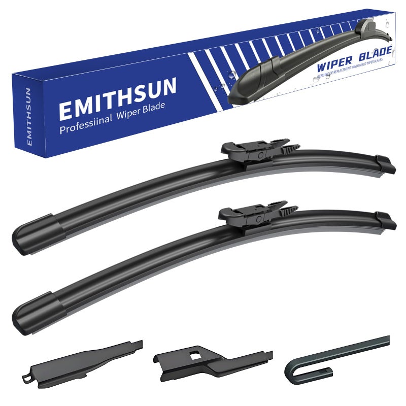 EMITHSUNÂ® 22-Inch Wiper Blades: 2 - Pack Windshield Wipers for Chevrolet Avalanche Silverado Suburban Tahoe - All - Season Beam Design - Exact Replacement for Chevrolet Cars - Image 1