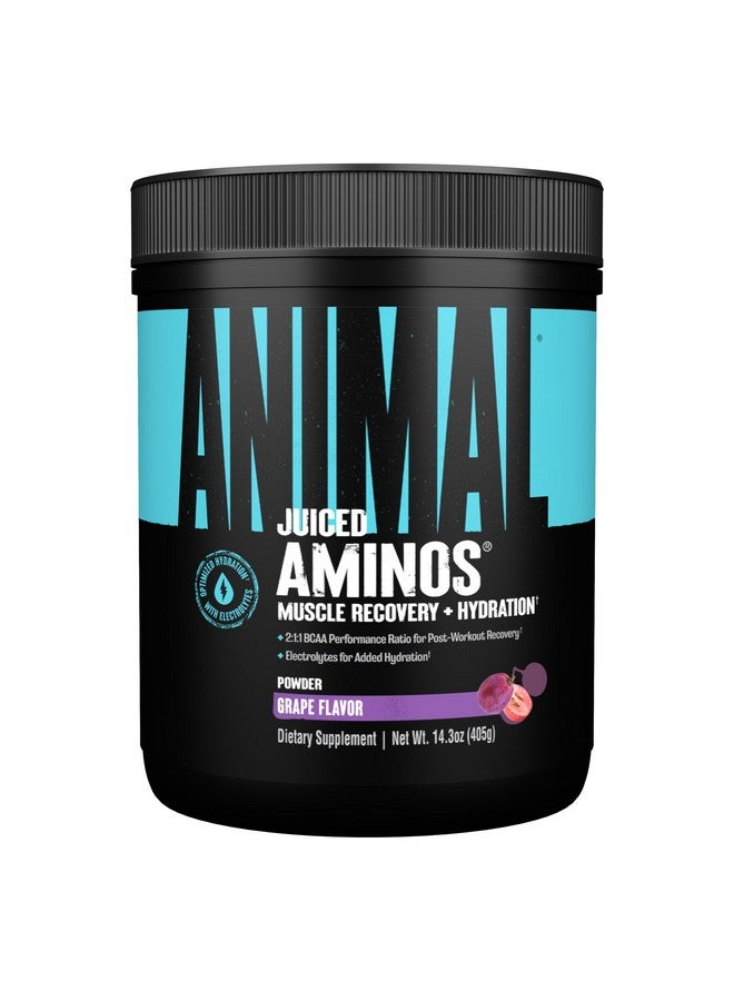 ANIMAL أحماض أمينية من عصير الحيوانات - مسحوق BCAA مصفوفة EAA مع الترطيب بالكهارل وملح البحر لاستعادة في أي وقت وتحسين الأداء، نكهة العنب، 30 حصة - Image 1