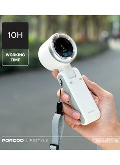 Handheld Turbo Fan / 5 Speeds / 13500 RPM / Digital Display / Secure Comfort / High Battery Capacity / long Hours Working Time / Type-C Charging Port / Portable - White - pzsku/Z33F11F6E3E08DE6B12F7Z/45/_/1740058446/7405f6b0-d063-45af-ad5d-d62619a52bd2