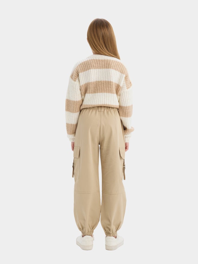 DeFacto DeFacto Kids Beige Cargo Regular Fit Pant  - Image 5