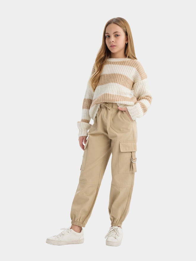 DeFacto DeFacto Kids Beige Cargo Regular Fit Pant  - Image 1