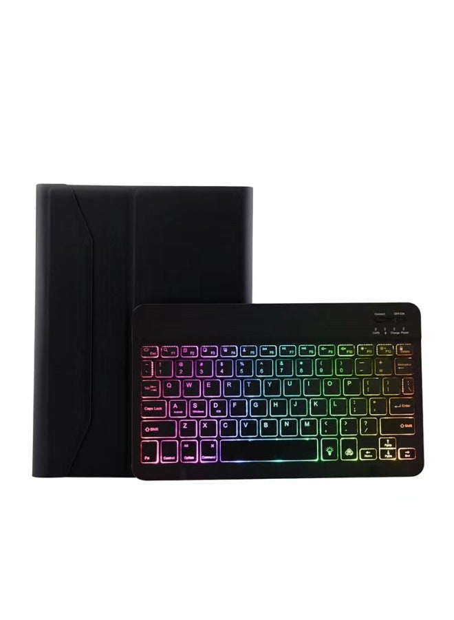 10-inch Bluetooth Keyboard For Ipad Tablet Laptop Colorful Glowing Rgb Backlight Mouse Suitable For All Devices-Product Type:10 Inch RGB Backlit Keyboard + Backlit Mouse-Black - Image 5