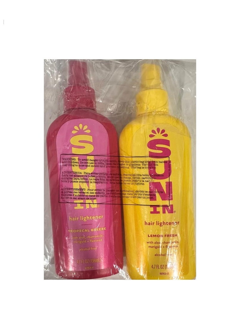 Sun In - Sun-in Sun In Hair Lightener, Tropical Breeze & Lemon Fresh Combo - Packaging may vary - Image 1