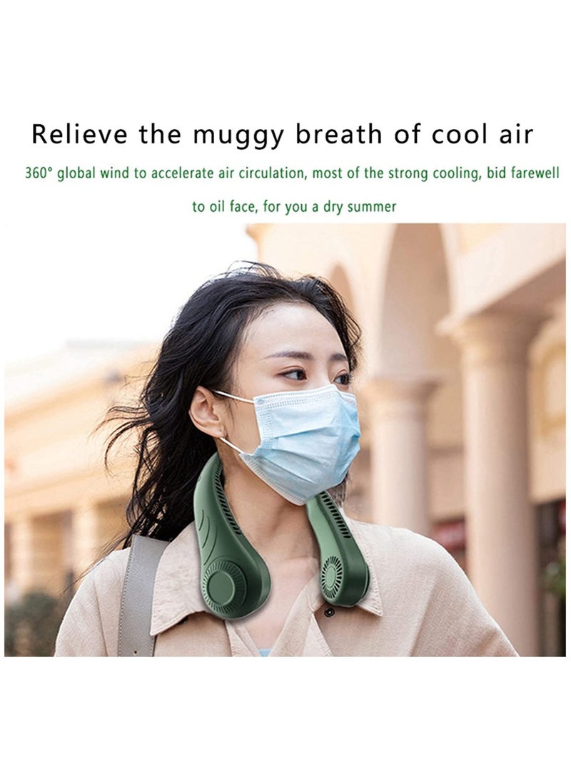 ELTRAZONE Portable Neck Fan Hands Free Bladeless Wearable Personal Fan, Leafless, Rechargeable, Headphone Design with 3 Speeds - Image 4