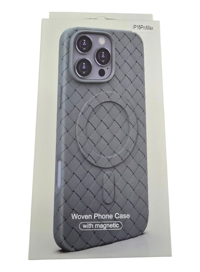 جراب لهاتف 16برو ماكس ، مصنوع من نسيج كامل، ملمس الجلد، أداة مبتكرة تجمع بين الحماية القصوى والتصميم الأنيق، باستخدام مواد عالية الجودة وتقنيات متقدمة، اللون: (أخضر نعناع) - Image 3