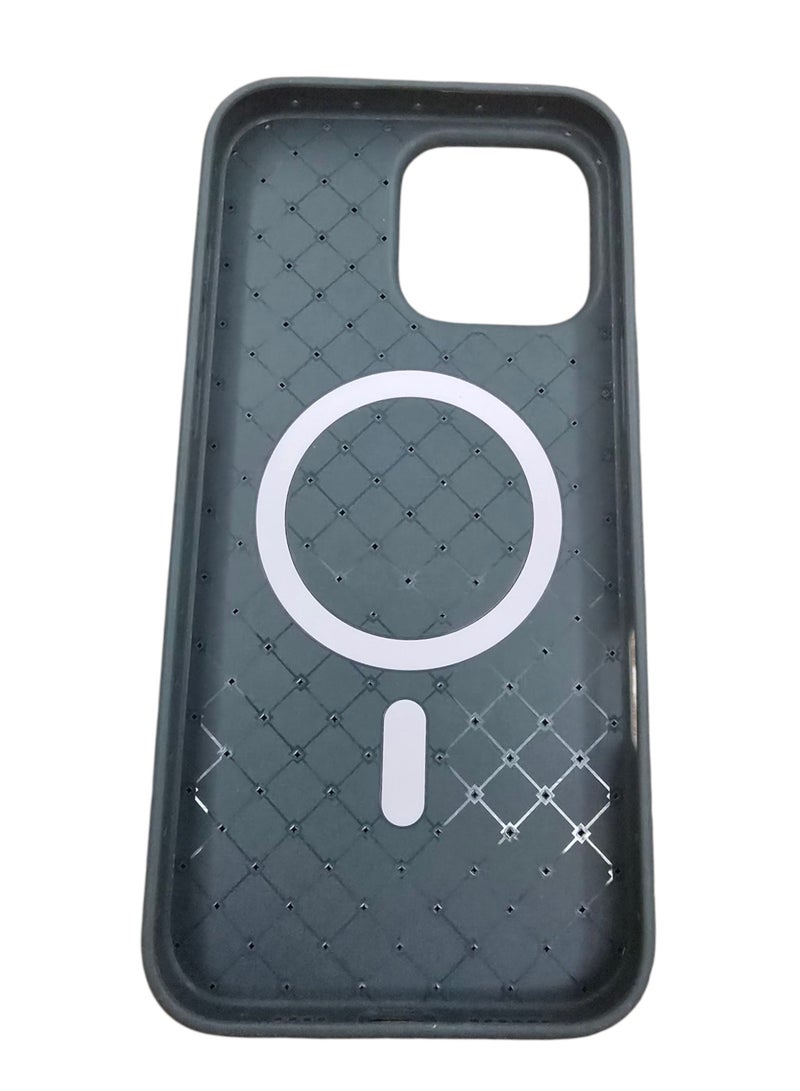 جراب لهاتف 16برو ماكس ، مصنوع من نسيج كامل، ملمس الجلد، أداة مبتكرة تجمع بين الحماية القصوى والتصميم الأنيق، باستخدام مواد عالية الجودة وتقنيات متقدمة، اللون: (أخضر نعناع) - Image 2