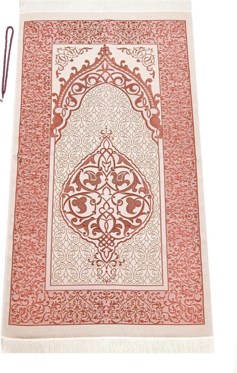 İhvan Online Pocket Size Velvet Yasin Book - Prayer Rug - Prayer Beads and Mawlid Gift with Transparent Box - Claret Red