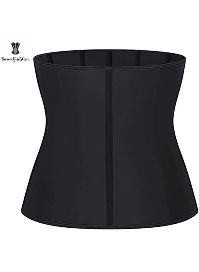 Latex Slimming Black 9 Steel Bone Belt Women Tummy Waist Trainer - Image 5