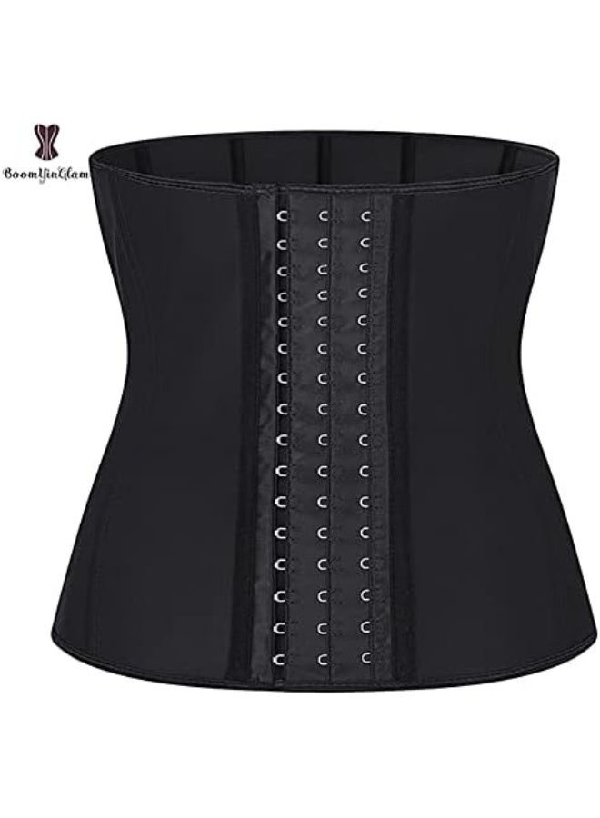 Latex Slimming Black 9 Steel Bone Belt Women Tummy Waist Trainer - Image 2