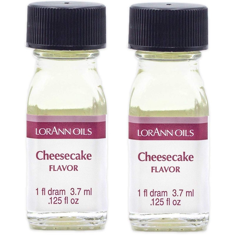 LorAnn Oils Super Strength Flavoring - Used For Candy Making, Flavoring, Baking, Hard Candy, & Flavor Oils - Bold, Natural Flavors 4X Stronger Than Extracts, Cheesecake, Pack of 2, 0.125 fl oz - Image 1