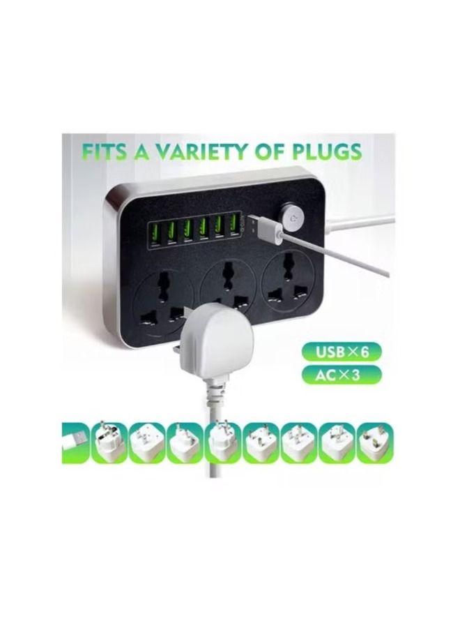 3-Power Socket And 6-Port USB Adapter - Image 4