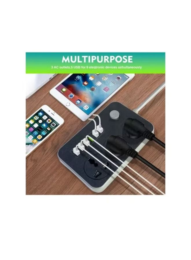 3-Power Socket And 6-Port USB Adapter - Image 3